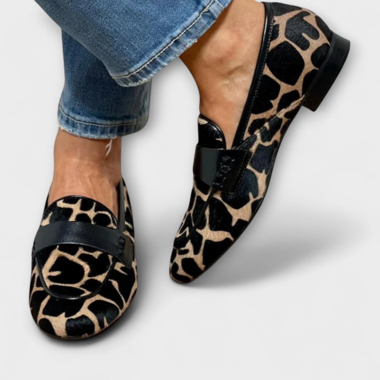 LUISA™ | Mocasines Con Estampado De Leopardo