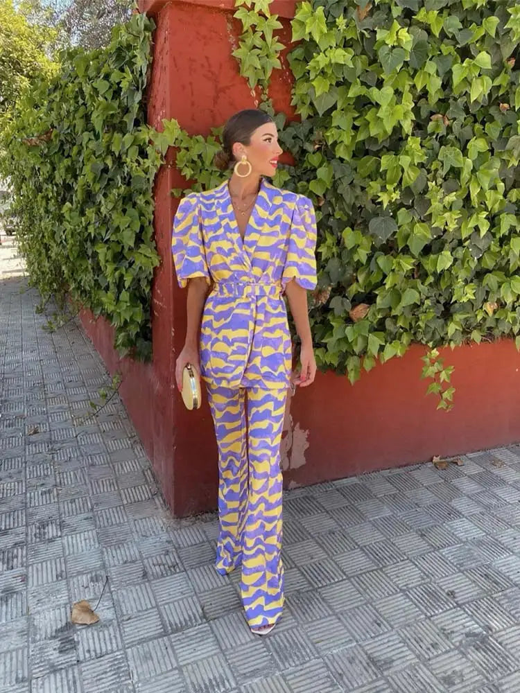 LORENA™ | Conjunto Con Estampado Colorido