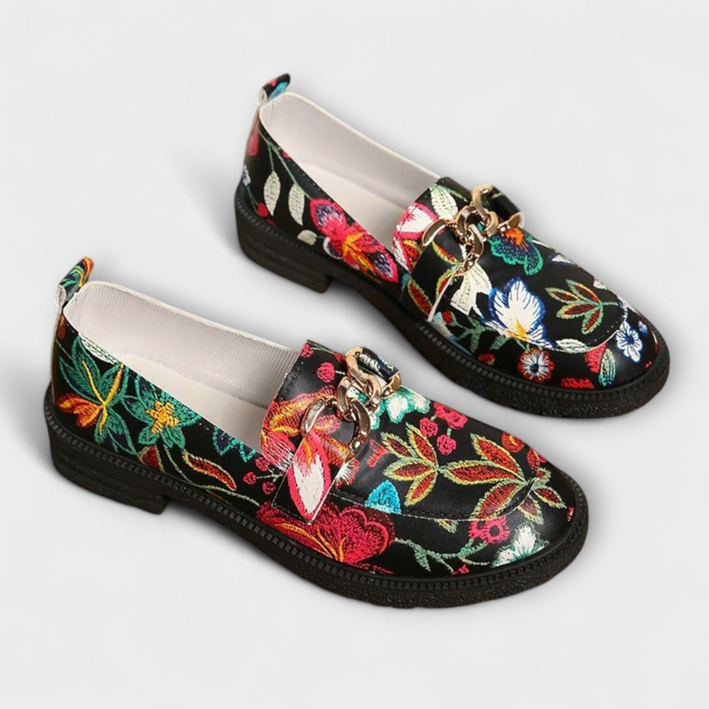 PAULA™ | Mocasines Multicolores Con Estampado Floral