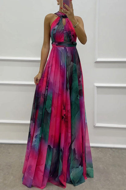 ELIANA™ | Maxi Vestido De Tul Y Cuello Halter