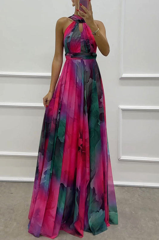ELIANA™ | Maxi Vestido De Tul Y Cuello Halter