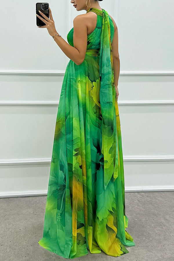 ELIANA™ | Maxi Vestido De Tul Y Cuello Halter