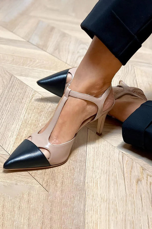 MARCELA™ | Sandalias Con Punta Bicolor