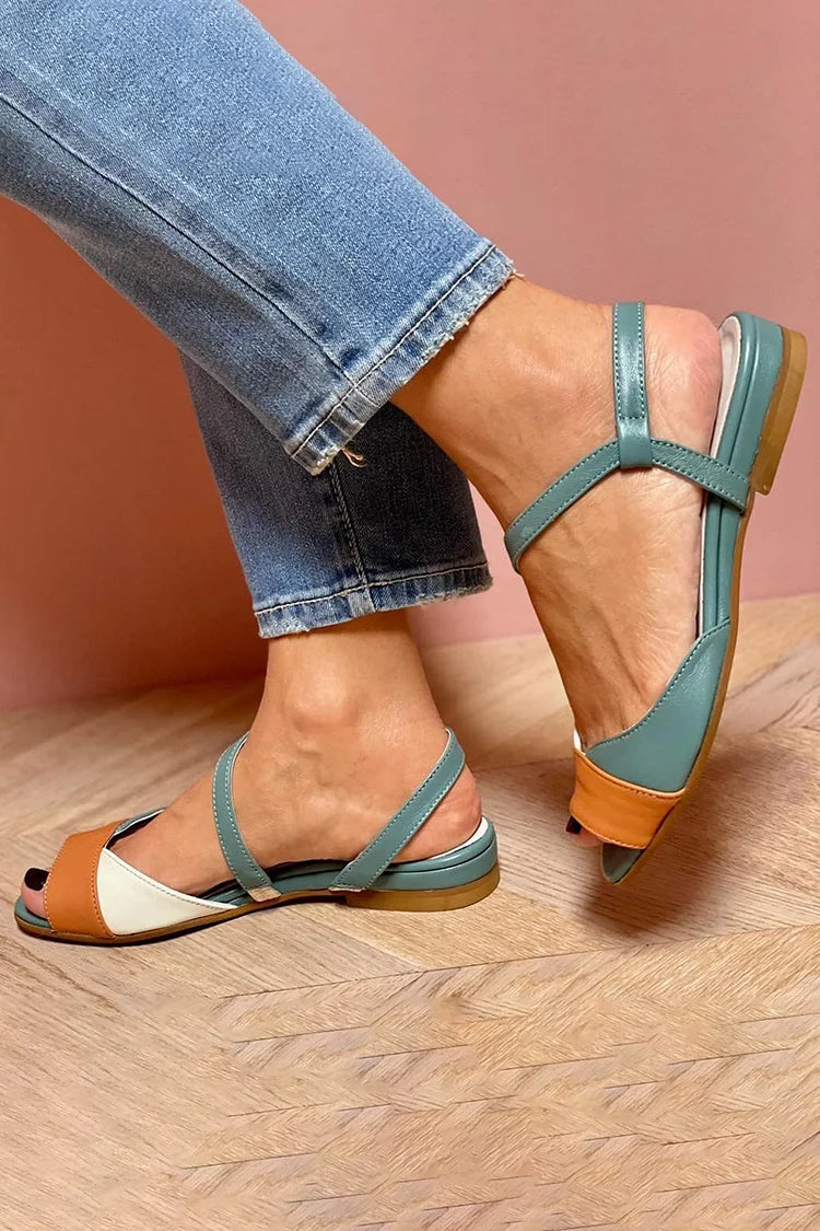 GILDA™ | Elegantes Sandalias Tricolores