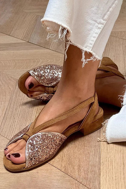LEYLA™ | Elegantes Sandalias Con Purpurina
