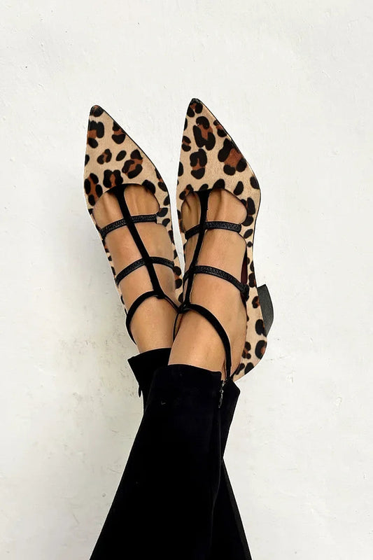 LORENA™ | Sandalias Con Estampado De Leopardo