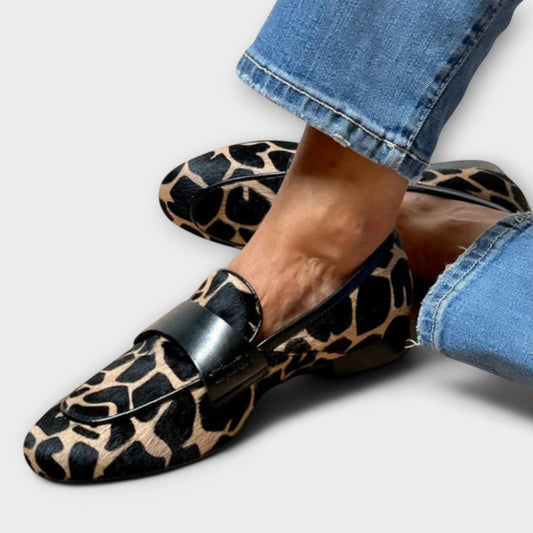 LUISA™ | Mocasines Con Estampado De Leopardo
