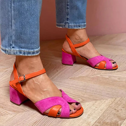LAURA™ | Sandalias Con Bloques De Color