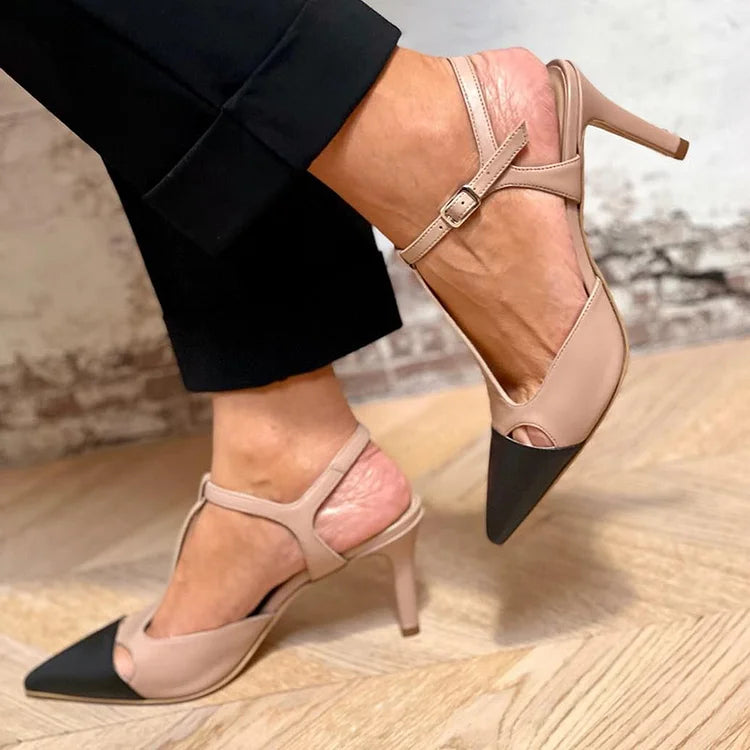 MARCELA™ | Sandalias Con Punta Bicolor