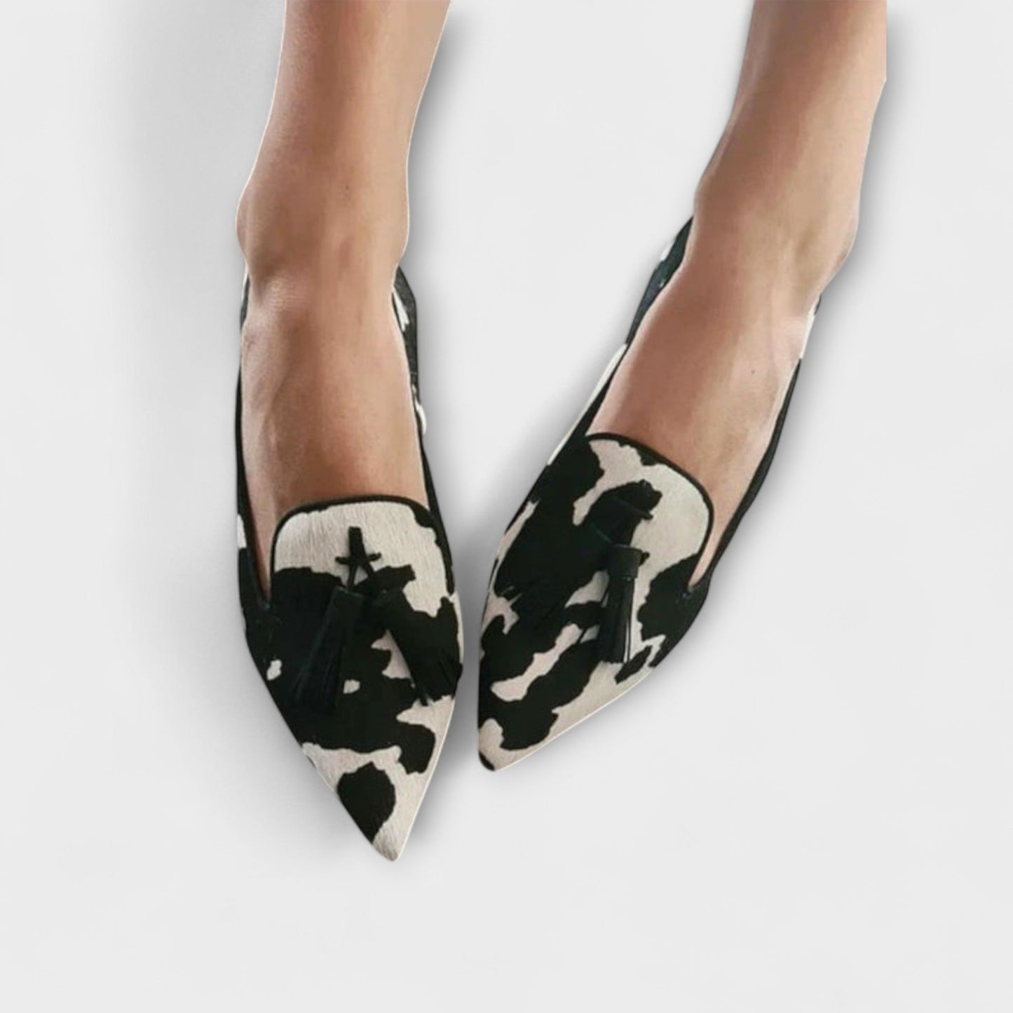 NINA™ | Mocasines Con Estampado Animal Y Borlas