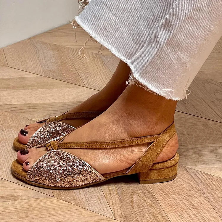 LEYLA™ | Elegantes Sandalias Con Purpurina
