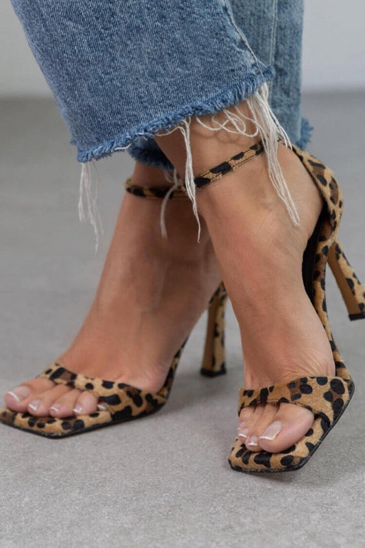 MARTINA™ | Sandalias De Tacón Alto Y Estampado Animal