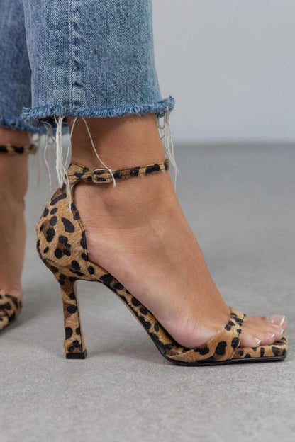 MARTINA™ | Sandalias De Tacón Alto Y Estampado Animal