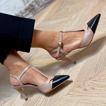 MARCELA™ | Sandalias Con Punta Bicolor