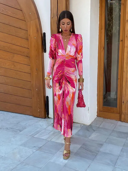 PAULA™ | Vestido Con Estampado Colorido