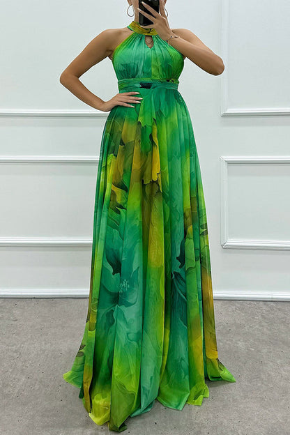 ELIANA™ | Maxi Vestido De Tul Y Cuello Halter