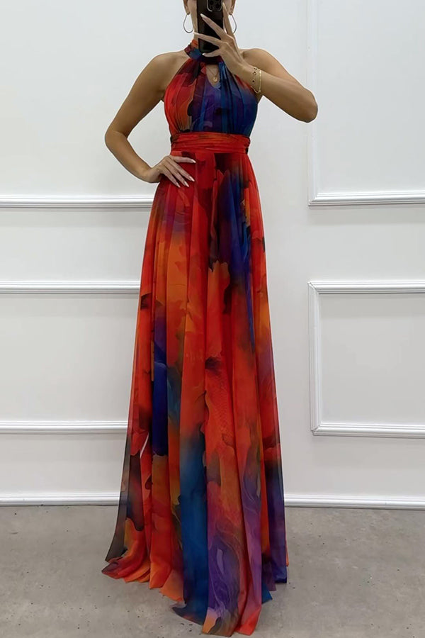 ELIANA™ | Maxi Vestido De Tul Y Cuello Halter