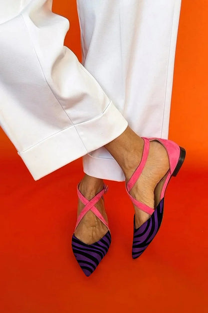 LUCINDA™ | Elegantes Ballerinas Con Estampado De Cebra
