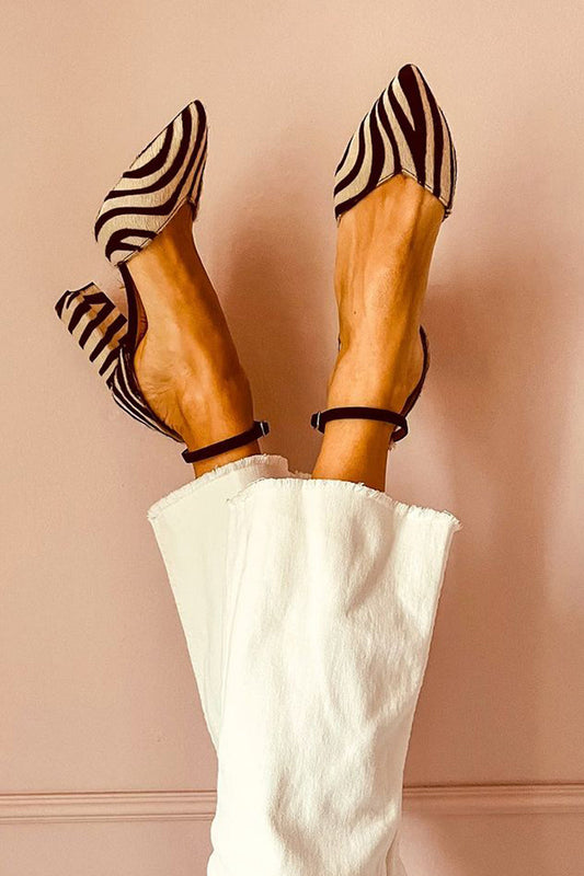 ZAIDA™ | Sandalias Con Estampado De Cebra