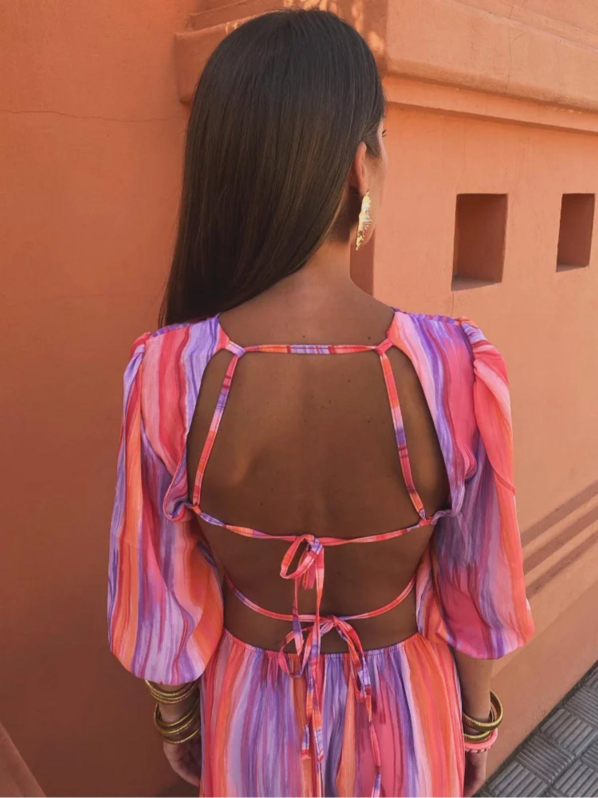 ALEJANDRA™ | Vestido Colorido Y Espalda Descubierta