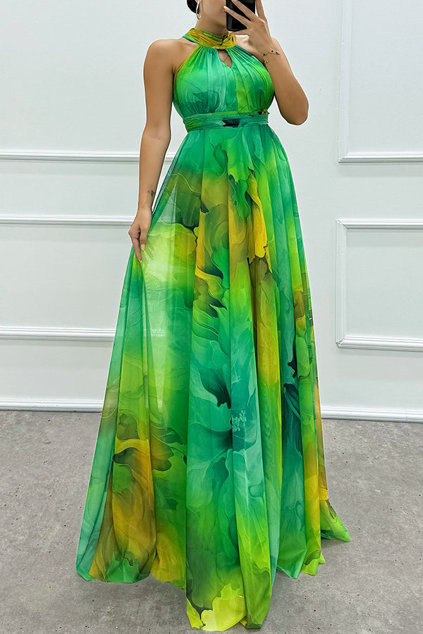 ELIANA™ | Maxi Vestido De Tul Y Cuello Halter