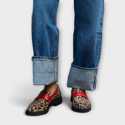 PAULINA™ | Mocasines Con Estampado De Leopardo
