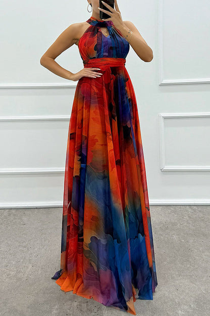 ELIANA™ | Maxi Vestido De Tul Y Cuello Halter