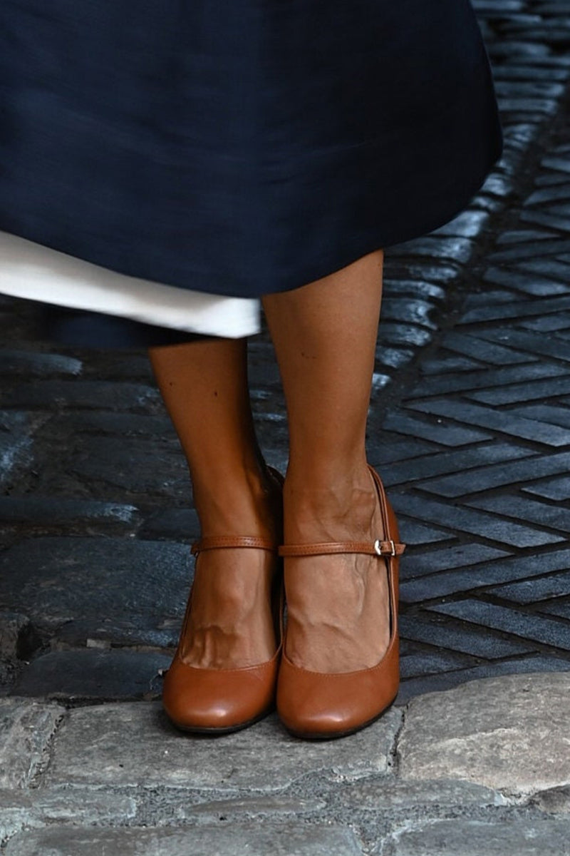 BEATRIZ™ | Sandalias Vintange Con Tacón Ancho
