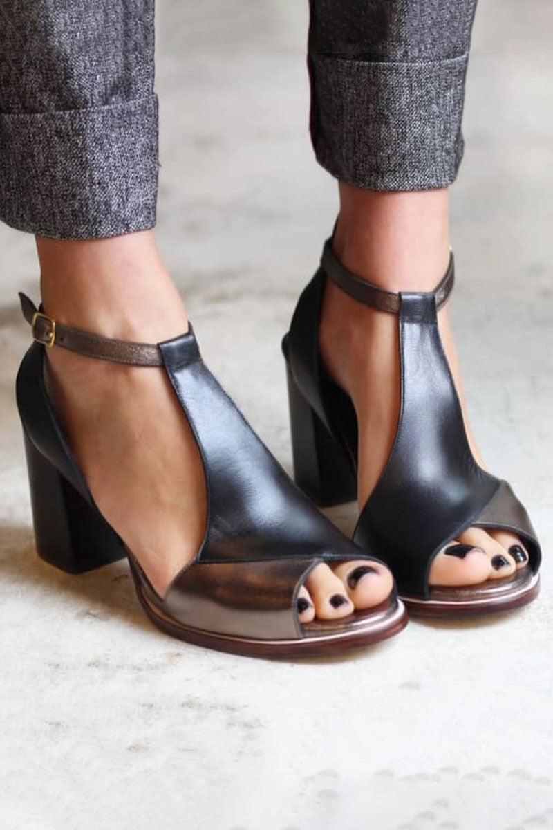NADIA™ | Sandalias Con Diseño Patchwork
