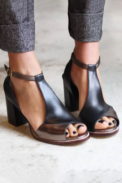 NADIA™ | Sandalias Con Diseño Patchwork