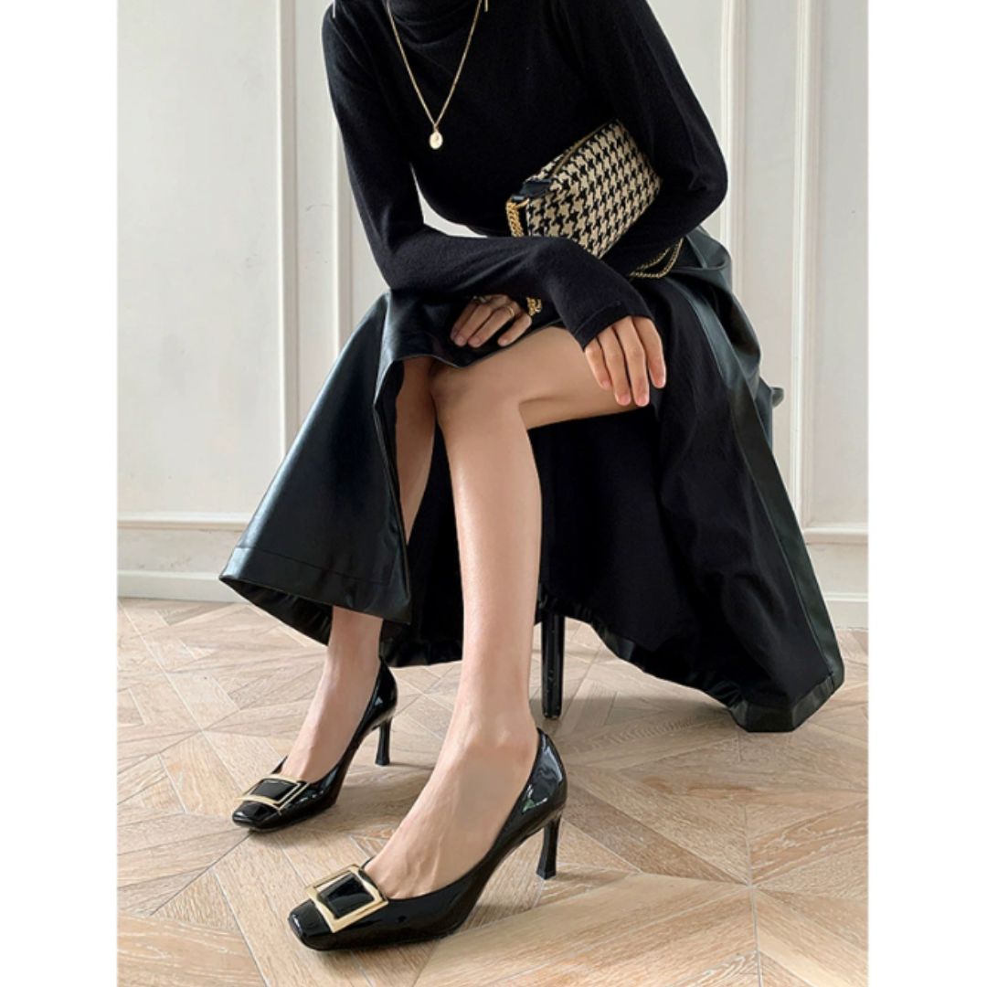RITA™ | Sandalias Elegantes De Tacón Medio Y Punta Cuadrada