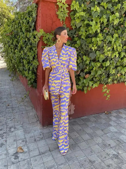 LORENA™ | Conjunto Con Estampado Colorido
