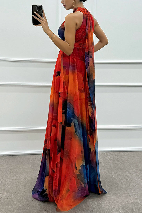 ELIANA™ | Maxi Vestido De Tul Y Cuello Halter