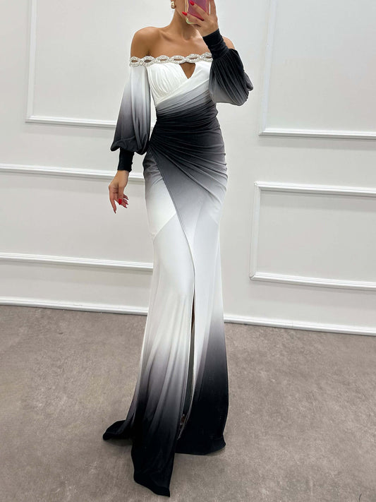 JULIETA™ | Maxi Vestido Sin Hombros Y Degradado