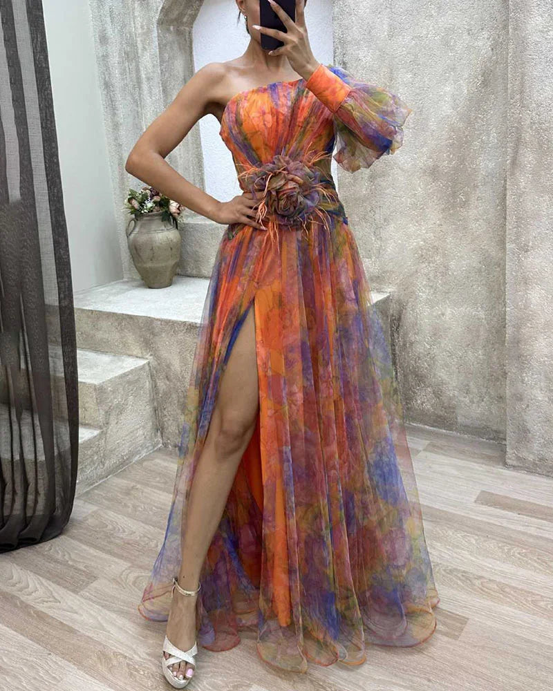 CECILIA™ | Vestido Con Escote Asimétrico