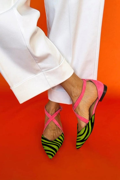 ZARELA™ | Sandalias Con Estampado De Cebra