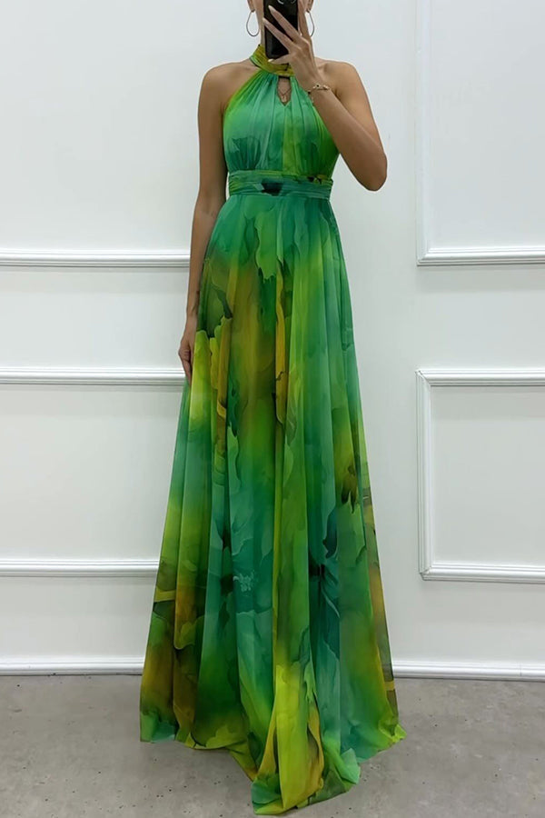 ELIANA™ | Maxi Vestido De Tul Y Cuello Halter