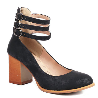 FRIDA™ | Sandalias Con Correa Al Tobillo Y Tacón Grueso