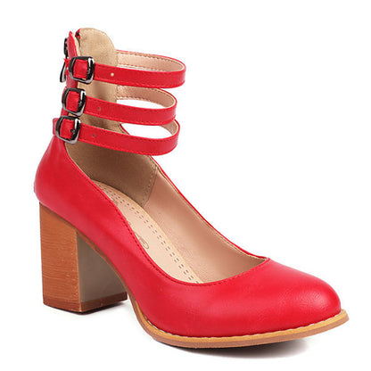 FRIDA™ | Sandalias Con Correa Al Tobillo Y Tacón Grueso
