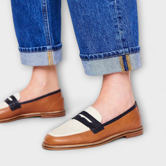ABIGAIL™ |  Mocasines Con Diseño De Bloques De Color