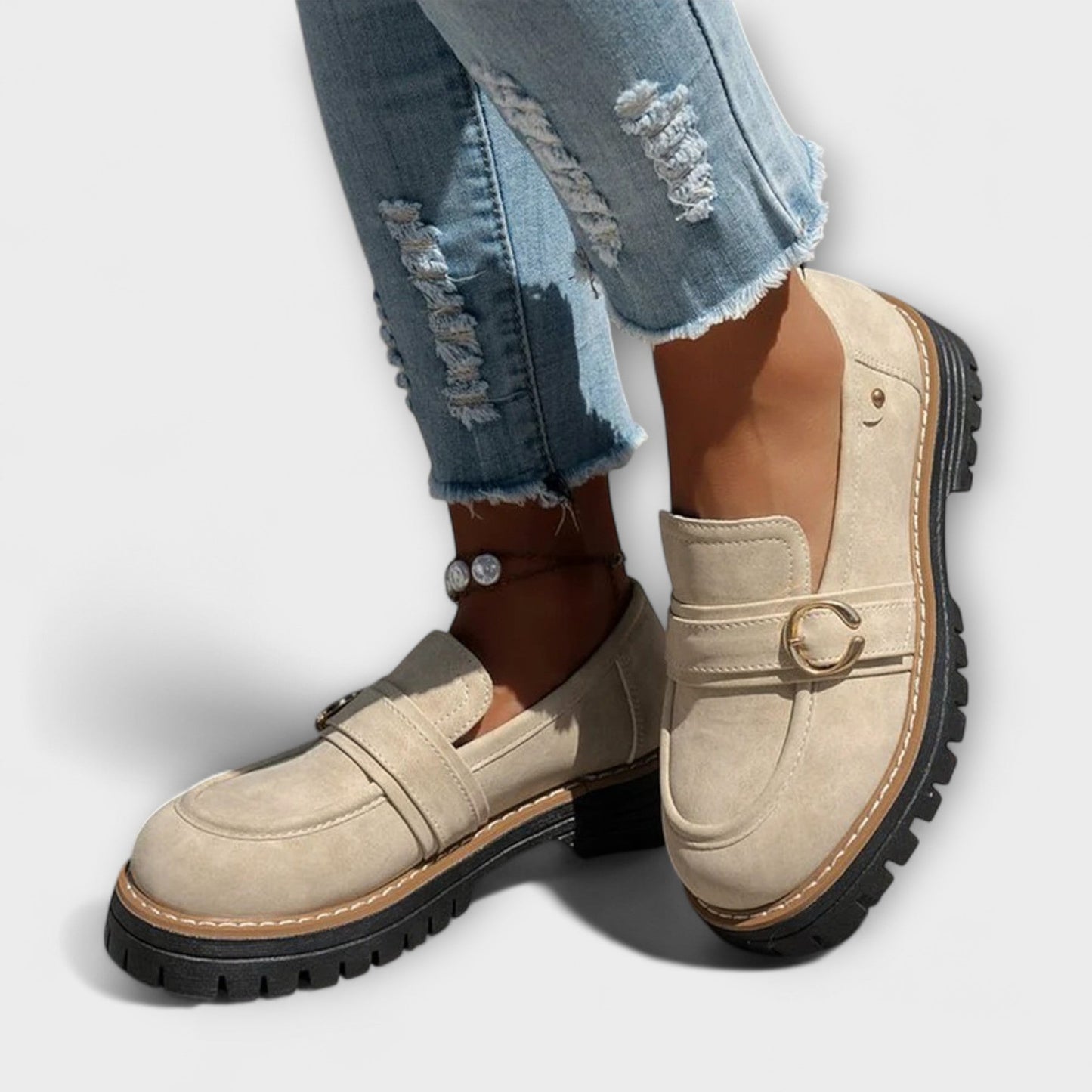 FLORENCIA™ | Mocasines Informales Con Punta Redonda