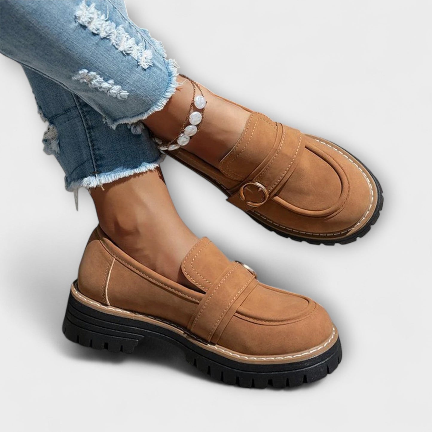 FLORENCIA™ | Mocasines Informales Con Punta Redonda
