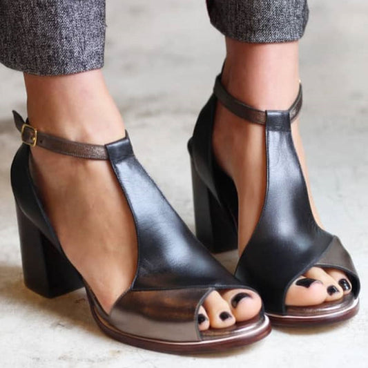 NADIA™ | Sandalias Con Diseño Patchwork