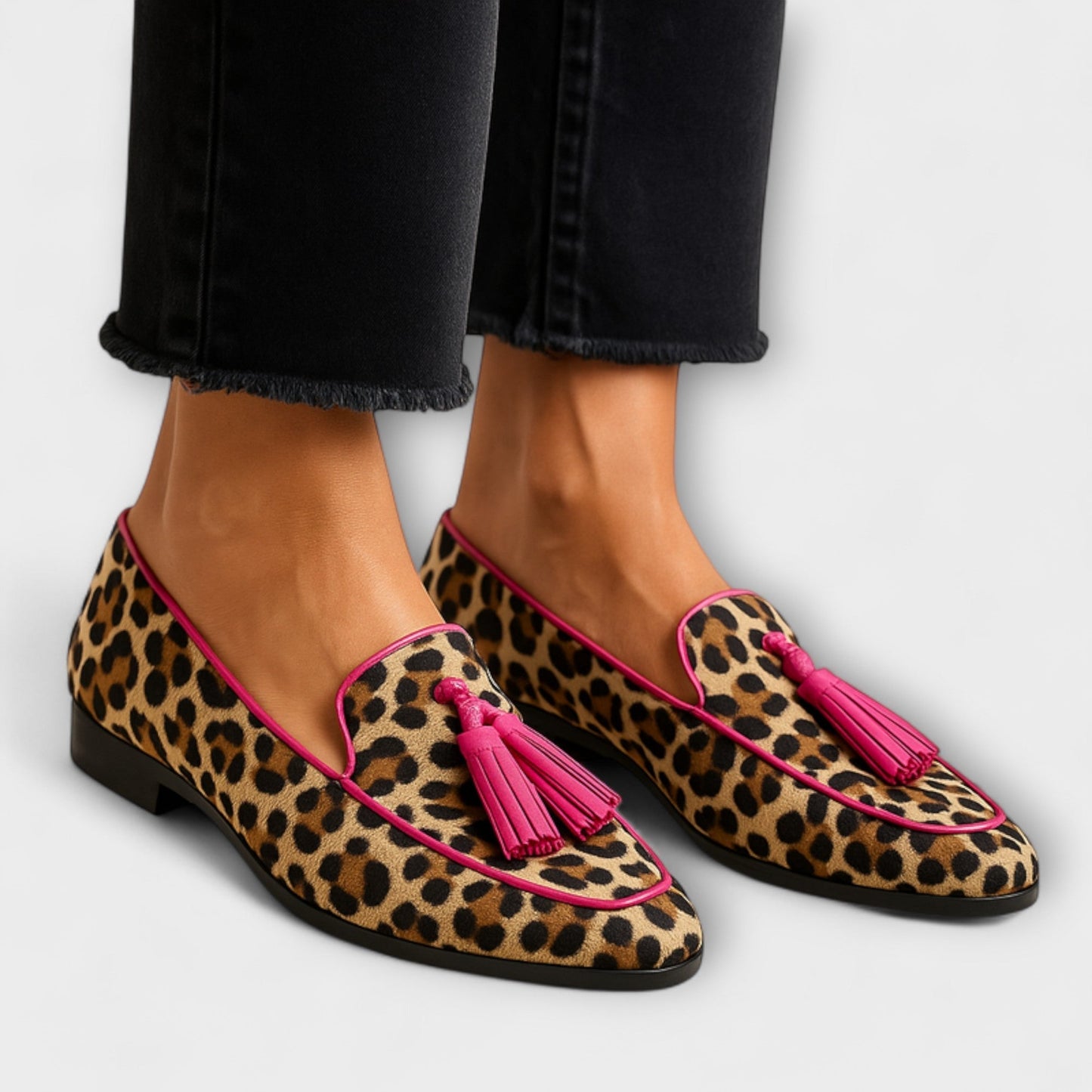 LORETA™ | Mocasines Con Estampado De Leopardo