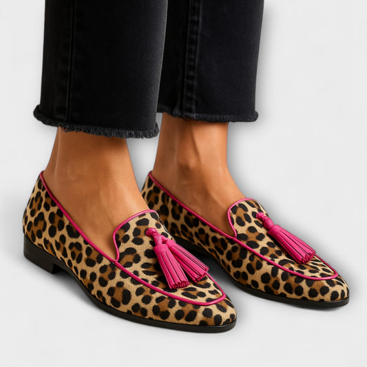 LORETA™ | Mocasines Con Estampado De Leopardo