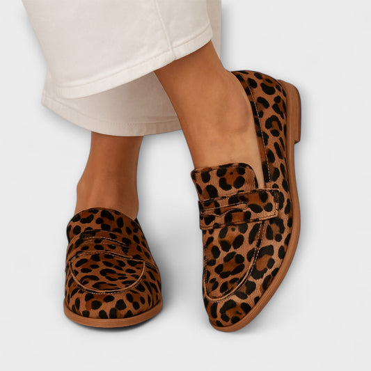 MARIA JOSE™ | Mocasines Con Estampado De Leopardo
