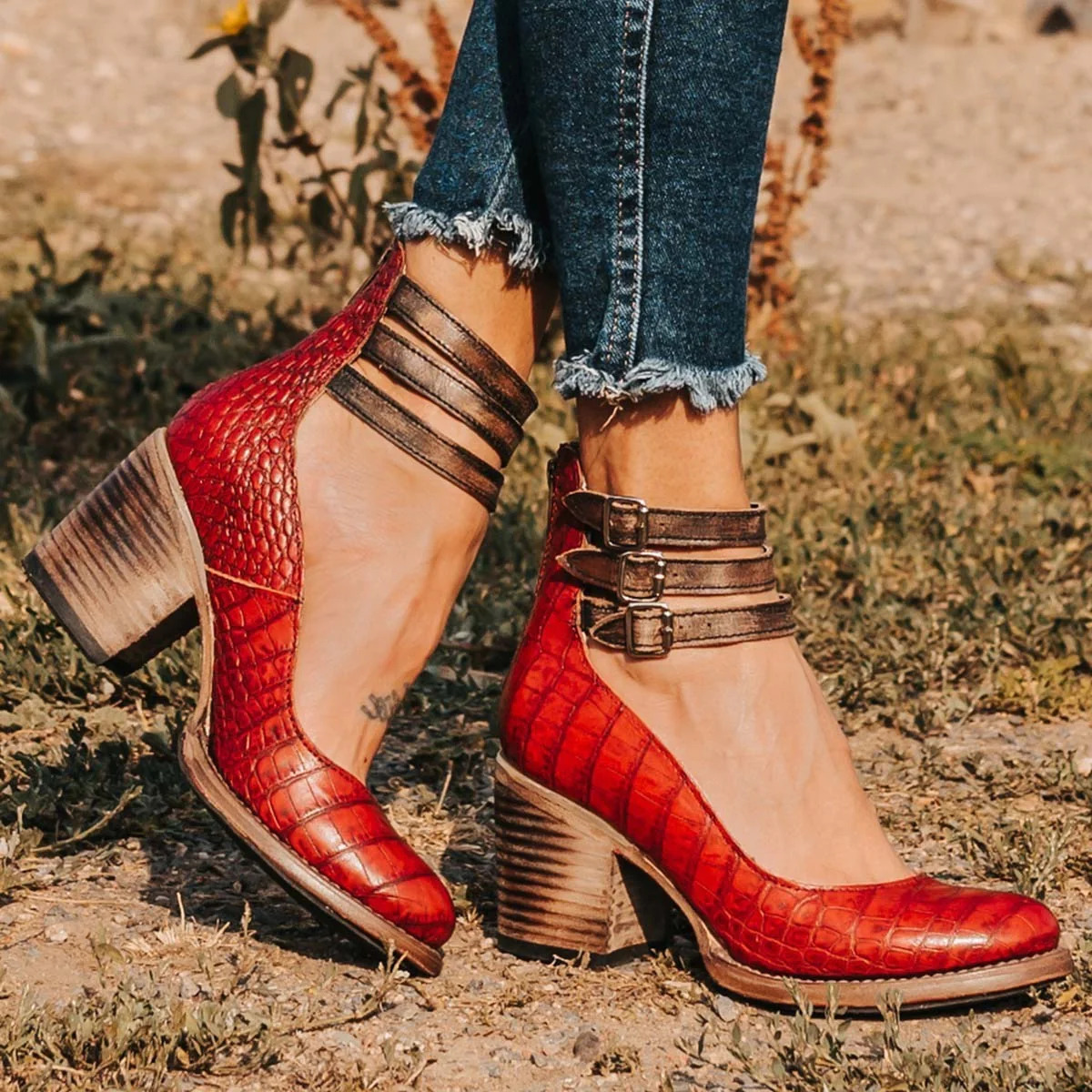 ISABEL™ | Sandalias Con Múltiples Tiras Y Tacón Grueso