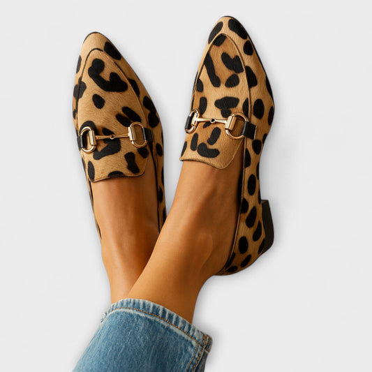 LILIAN™ | Mocasines Con Estampado De Leopardo