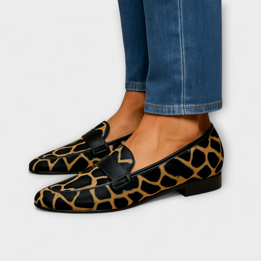 AGUSTINA™ | Mocasines Con Estampado De Leopardo