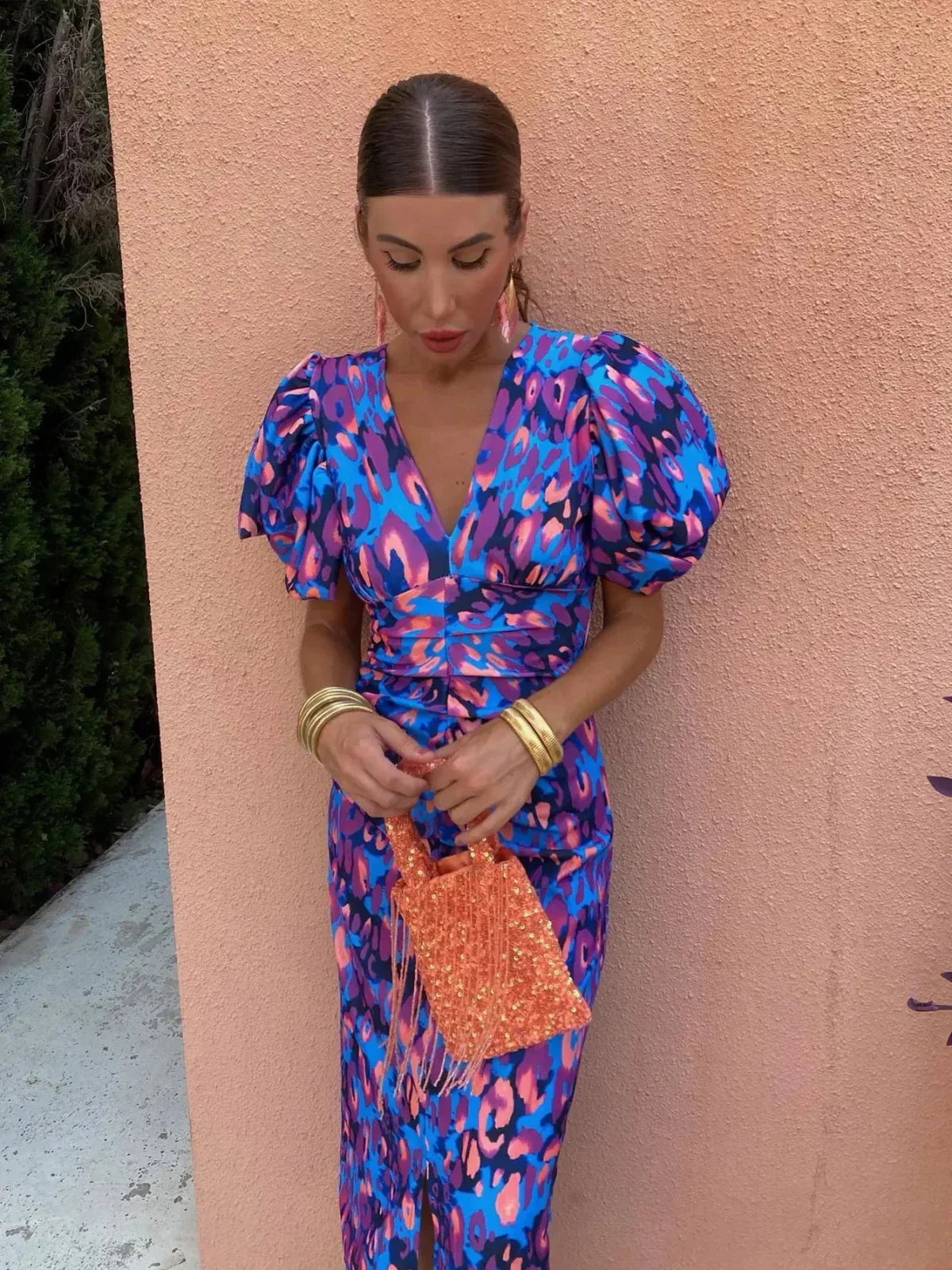 SALMA™ | Vestido Midi Colorido